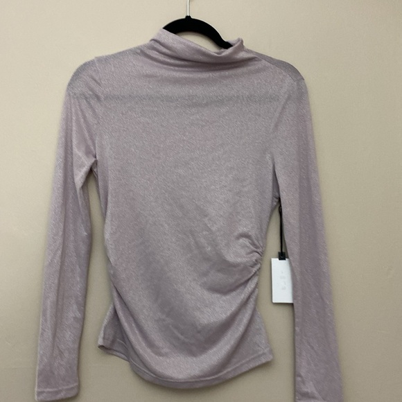 ASTR the Label LAVENDER JOBELLE LUREX MOCK NECK LONG SLEEVE TOP - Picture 6 of 9
